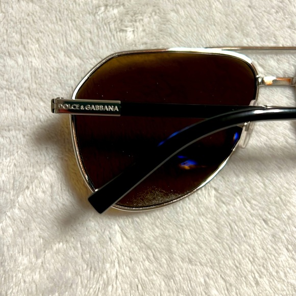 Dolce&Gabbana. Gold Edition Sunglasses. 18 carat gold plated metal. Silver. NWOT - Picture 5 of 8